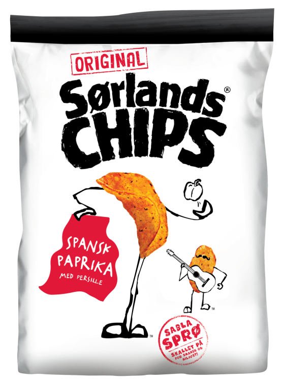 Sørlandschips Spansk Paprika 100g - NorwegianShop24