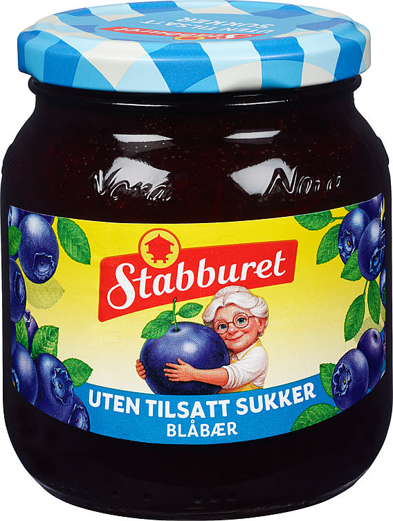 Stabburet blåbærsyltetøy uten tilsatt sukker 380 g
