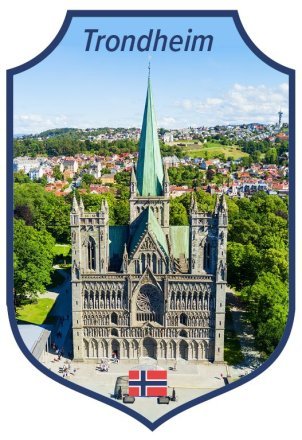 Stickers Nidarosdomen Trondheim - NorwegianShop24