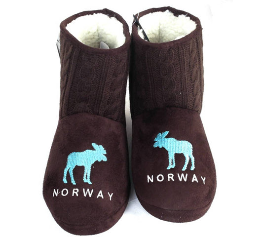 Tøffel Norway brun - turkis Størrelse: 38 - 39 - NorwegianShop24