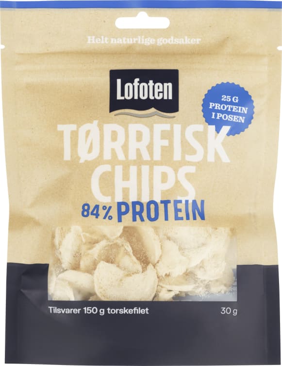Tørrfiskchips 30g Lofoten - NorwegianShop24
