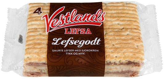 Vestlandslefsa Lefsegodt Sjoko 4pk 230g - NorwegianShop24